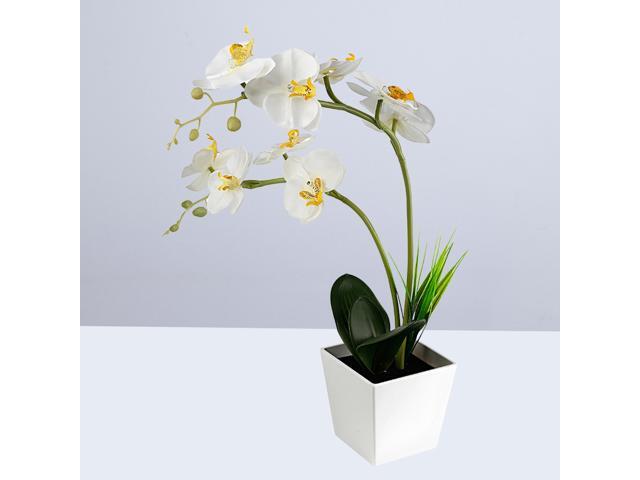 9 LED Orchid Lights Battery Operated Artificial Potted Flower Light Home Decoration (Purple)