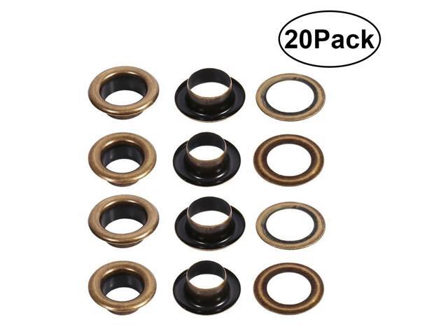 20pcs 12mm Inside Diameter Round Bronze Eyelets Grommets Metal Eyelets Shoes Clothes Leather Crafts