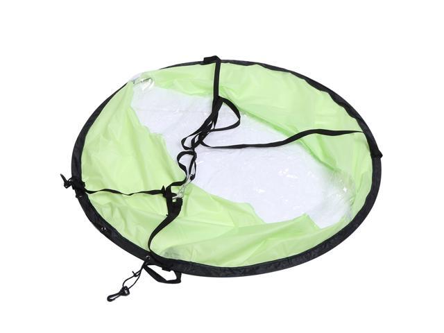 425'/108cm Kayak Boat Wind Sail Canoe Sup Paddle Board Sail with Clear Window Fishing Rowing Boat Inflatable Outboard Drifting (Green)
