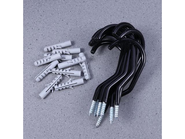 10 Pcs Bike Hook Heavy Duty Bike Hanger Bike Storage Hooks with 10 Pcs Bolts for Garage Wall and Ceiling