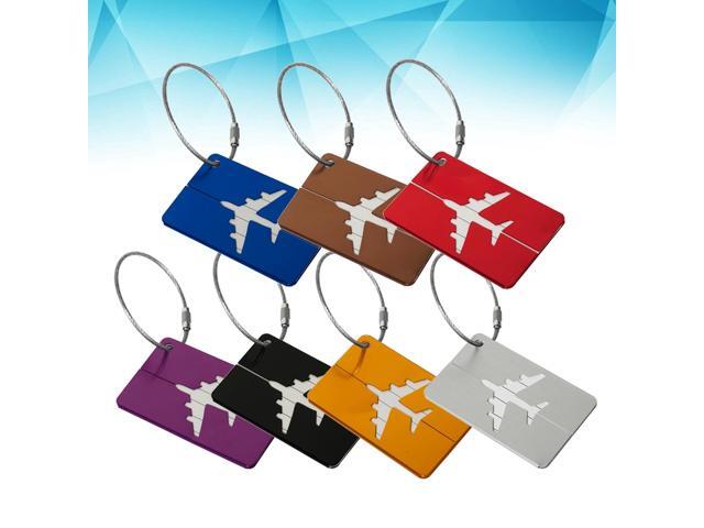 10PCS Fashion Luggage Check Tag Aluminum Travel Luggage Baggage Handbag Tag (Random Color)