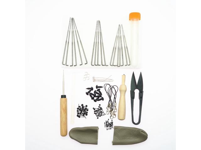 54pcs Wool Felting Needle Tool Include Cushions Stabber Needles Scissors Storage Box Phone Strap 9 Shaped Pin
