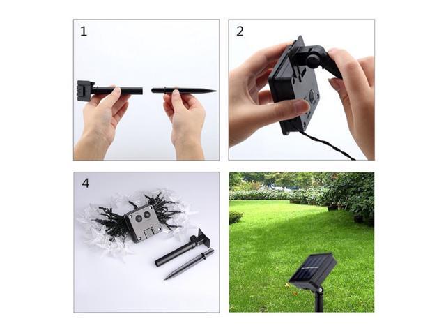 20 LED Solar String Light Home Outdoor Garden Bar Wedding Party Decoration (Warm Light)