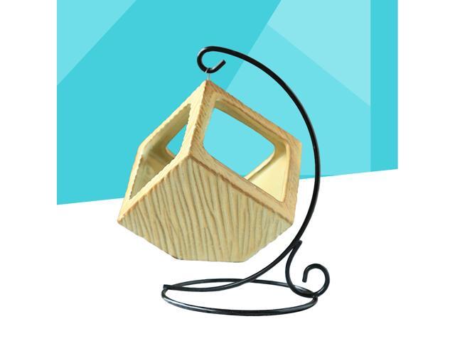 Mini Square Decorative Ceramic Hanging Planter Flower Pot Water Plant Vase Container Home Decor