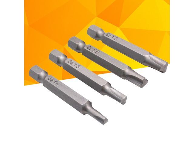 4 Pcs Magnetic Triangle Head Screwdriver Bits for Bicycle Anti-theft Screws Hex Set