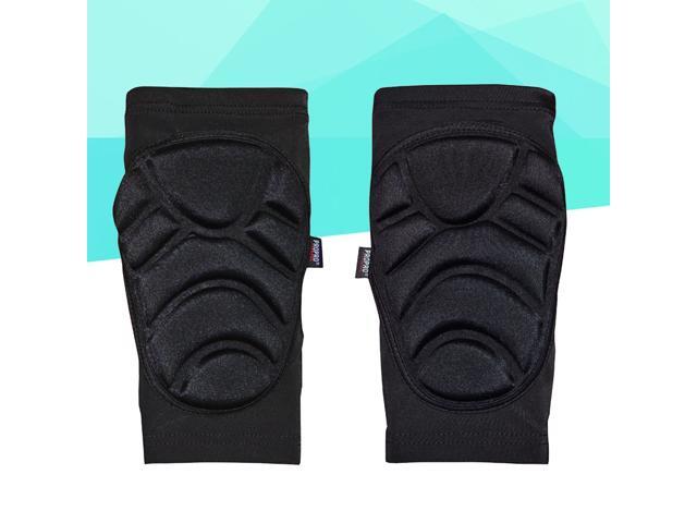 A Pair of Professional Breathable Sports Elbow Pads Exercise Ski Elbow Support Basketball Volleyball Arm Sleeve Protection (XS Black)