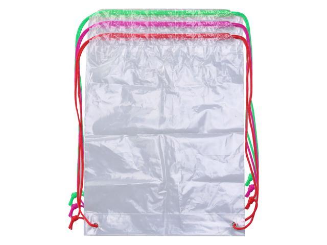 Qualified Storage Bag Transparent Drawstring Backpack Clear String Bag (Rope Color Random)