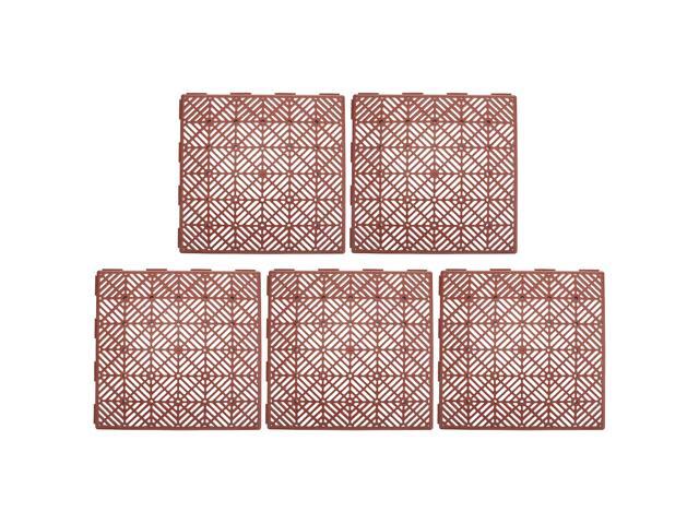 5pcs Outdoor Non-slip Floor Splicing Floor Garden Floor Mats Plastic Floor Tiles