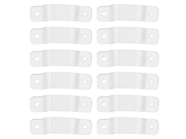 100pcs Clear LED Light Strip Mounting Brackets Plastic Strip Light Clips