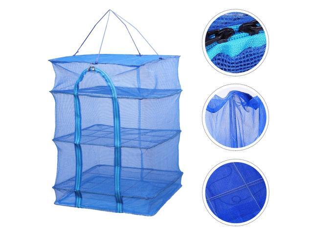 1pc Foldable Fishing Net Multi-Layer Drying Net Basket Dryer Net Hanging Cage