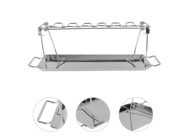 1 Set Stainless Steel Folding Grill Stainless Steel Convenient Barbecue Grill Barbecue Rack