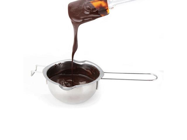 Super Double Boiler Pots Universal Insert Pan 18/8 Stainless Steel 2 Pour Spouts Chocolate Melting Pots