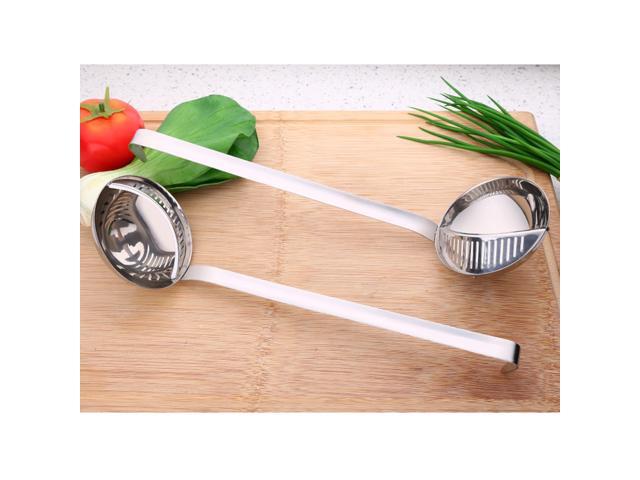 Stainless Steel Kitchen Cooking Utensils 2 In 1 Creative Soup Spoon Colander Dinnerware Accessories