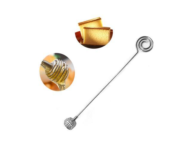 1 Pc Stainless Steel Honey Stick Long Handle Honey Spoon Coffee Milk Blender Honey Tea Mixing Stick Stirring Rod