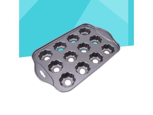 12 Cavities Flower Shaped Non-Stick Chocolate DIY Baking Pan for Oven Egg Tart Mold