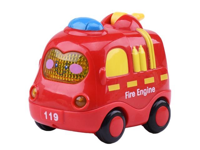 2pcs Simulation Police Car Fire Truck Toys Sound Light Toy Interesting Inertia Car Toy for Kids Children Toddlers (1pc Police Car + 1pc Fire Truck)