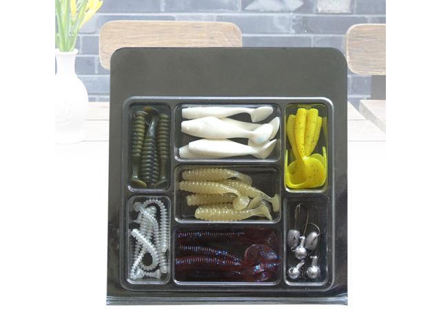 30pcs Simulation Fishing Accessory Set with Jig Lead Fishing Hooks Vivid Rubber Bait