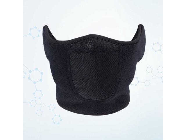 Winter Cold-Proof Mask Windproof Mouth Mask Full Ears Protection Mask for Men Women (Black)