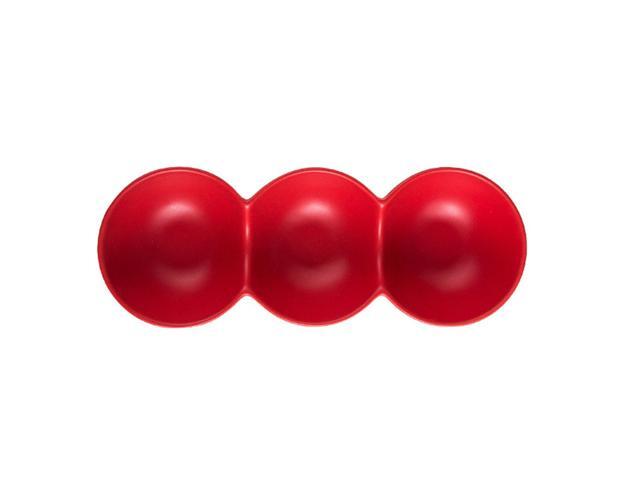 Round Bowl Ceramic Fruit Dish Salad Storage Container Mini Ceramic Cookware Food Supplement for Home Store (Red)