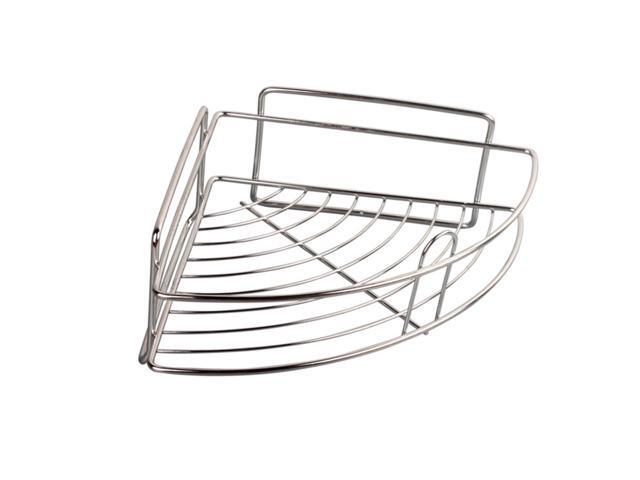 Stainless Steel Multifunctional Self Adhesive Corner Shelf Strong Suction Triangle Storage Shelves Rack for Kitchen Bathroom Wall