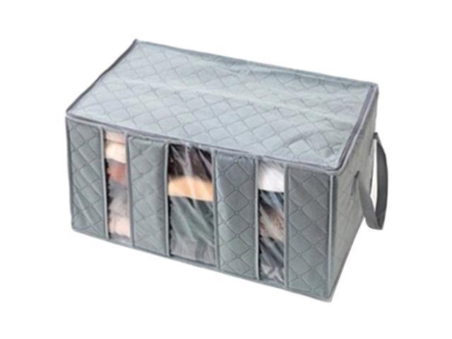 65L Bamboo Charcoal Clothes Storage Bag Quilt Bedding Garment Storage Bag Organizer