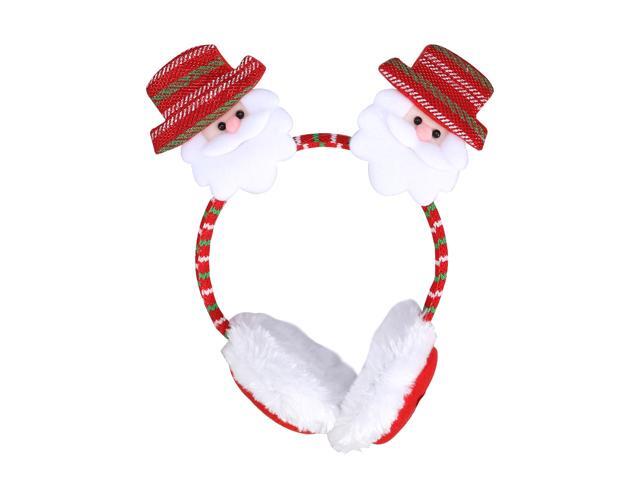 Christmas Earmuffs Furry Ear Warmer Winter Ear Covers Christmas Costume Headwear Party Supply (Santa)