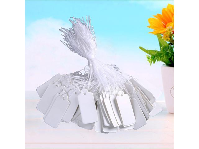 500pcs White Marking Tags Price Tags Price Labels Display Tags with Hanging String for Product Jewelry Clothing