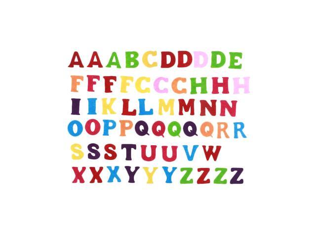 50pcs Felt Alphabet Letters Non-woven Fabric ABCs for DIY Craft Kids Letter Educational Toys (Mixed Color Small Letters 50pcs for One Bag)