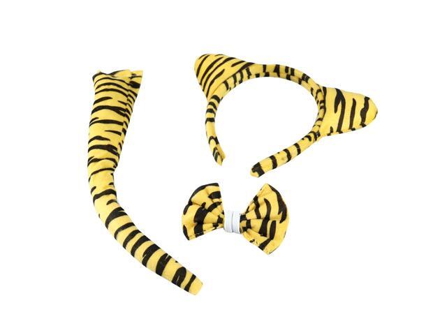 3 Pcs/set of Baby Kids Cartoon Tiger Headband Bow Tie and Tail for Costume Party