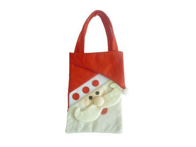 Kids Candy Bags Portable Christmas Handbag Gift Bag with Handle Christmas Party Favor (Santa Claus)