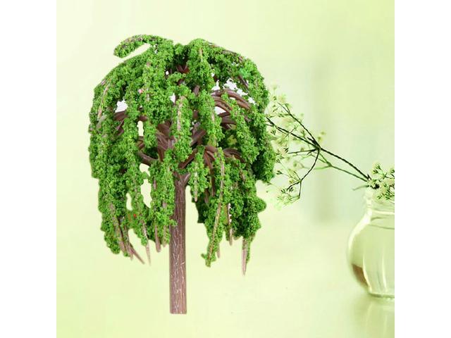 Artificial Mini Tree Plants Miniature Garden Landscaping Decor Simulation Plastic Tree Decoration House Model Large Size Weeping Willow Tree