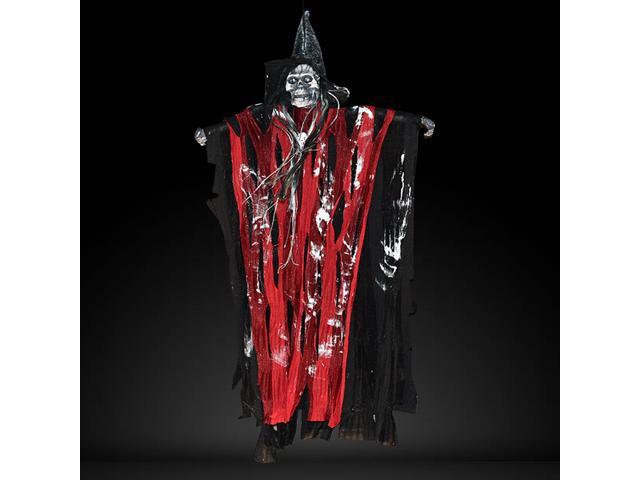 Halloween Creepy Scary Hanging Skull Sound Activated Skeleton Ghost Halloween Home Garden Yard Bar Decorations Party Supplies Haunted House Props