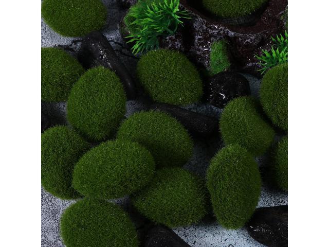 20Pcs Simulation Moss Stone Plant Decoration for Aquariums and Glass Jar Terrarium Realistic