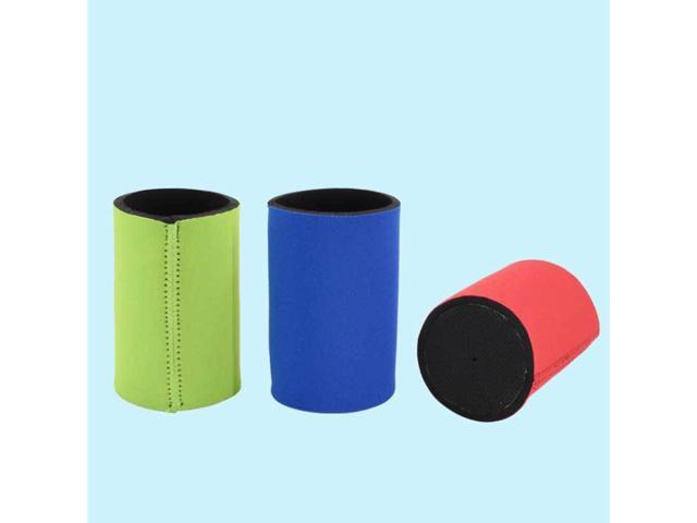 2Pcs Thickened Water Bottle Bag Thermal Insulation Cup Sleeve Pouch Practical Ring-Pull Can Cover for Home Outdoor (Blue)