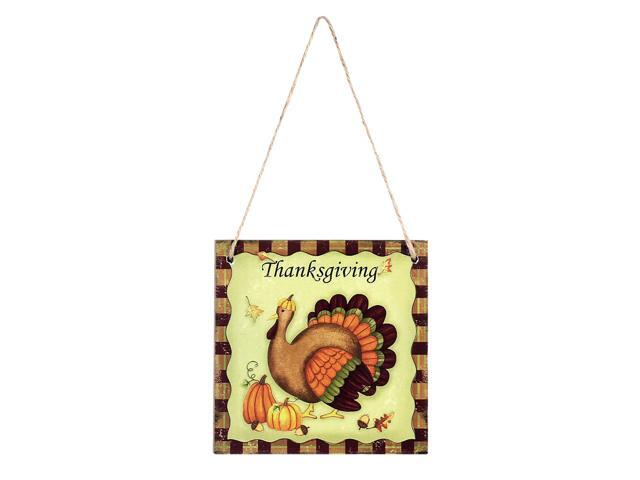 Tinksky Thanksgiving Wooden Hanging Plaque Sign Thanksgiving Door Hanger Wall Decorations (Thanksgiving)