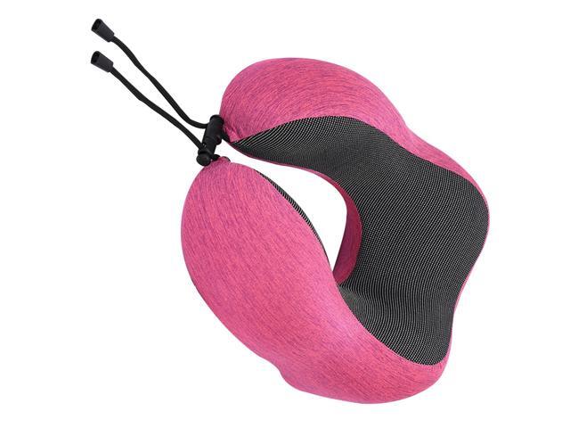 1Pc U Neck Pillow U Shape Memory Cotton Care Pillow Cushion Comfortable Travel Cervical Protection Cushion for Car Office Airplane Home (Light Blue)