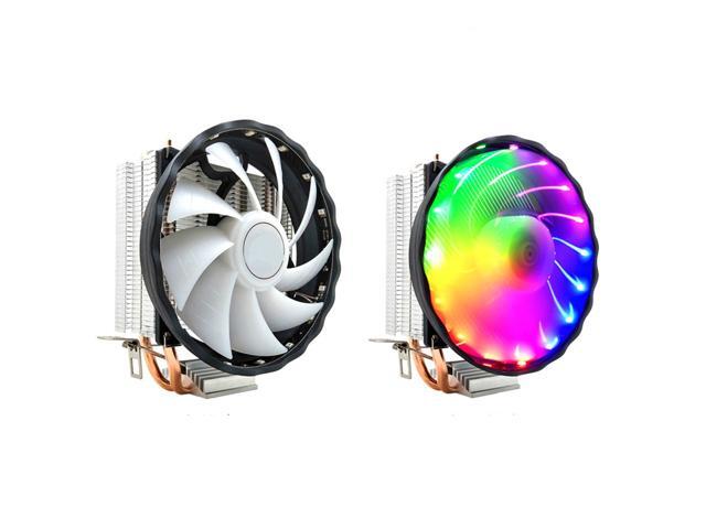Universal Copper Ultra Quiet Colorful Light PC Computer Cooling Fan Cooler Super Quiet Silent CPU Cooling Fan for PC (4 Pins)
