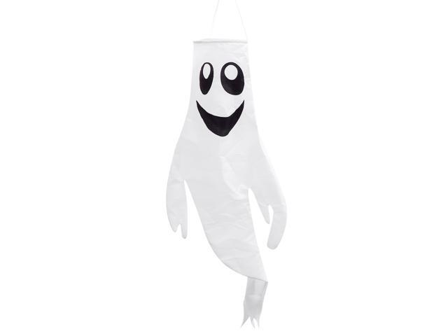 1Pc Halloween Ghost Wind Flag All Saints Day Weathercock Festival Wind Director (White)
