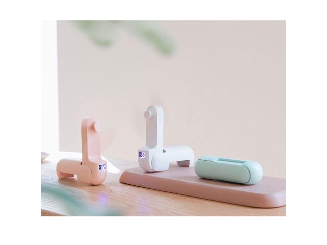 1 Pc Portable Power Bank Handheld Pocket Fan Foldable USB Charging Mini Fan Fan with Stand for Home Office (White)
