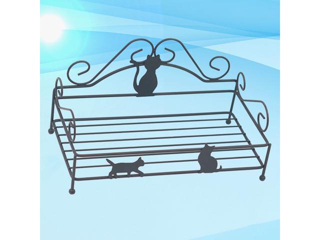 Iron Art Storage Rack Table Stand Shelf Kitchen Bathroom Storage Rack Cate Design Living Room Organizer