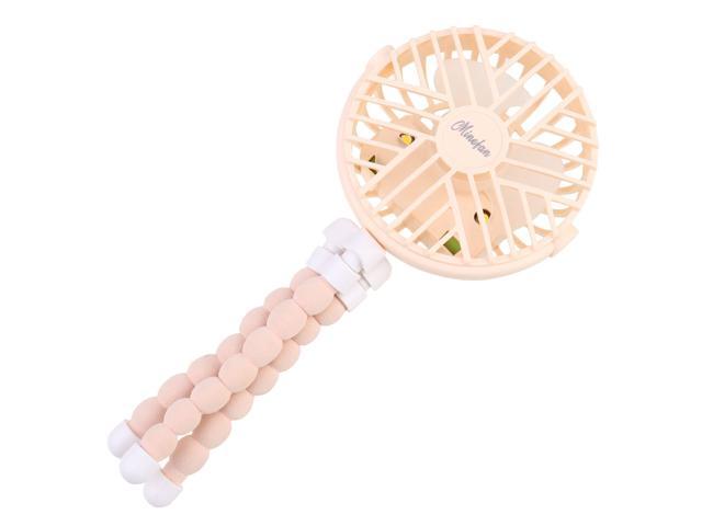 Funny Octopus Fan USB Charging Small Fan Summer Simple Creative Fan for Home School Office (Round Yellow)
