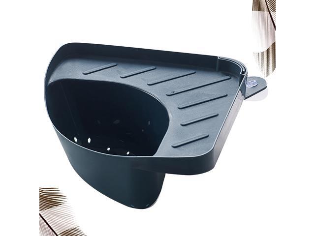 Tripod Basket Sink Food Filter Rack Suction Cup Garbage Basket Sink Drain Basket Dish Washing Holder for Home Kitchen (Dark Blue)