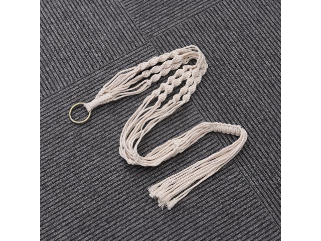 Macrame Plant Hanger Handmade Woven Cotton Plant Holder Wall Hanging Planter Basket for Garden Patio Balcony Decor