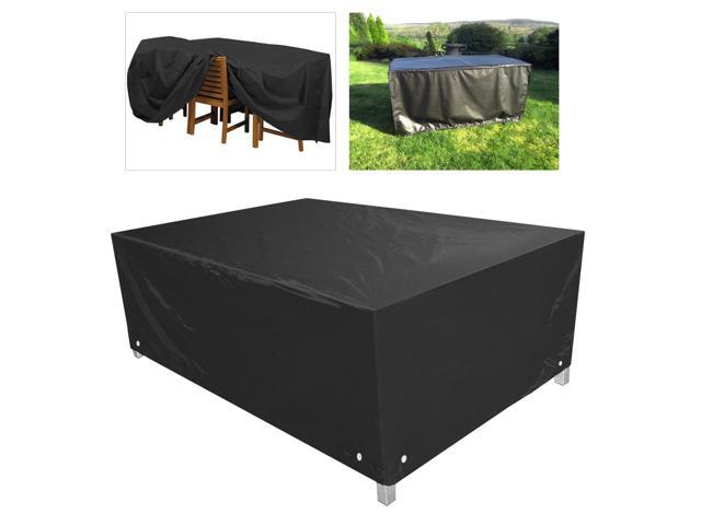 WINOMO 213*132*74CM Waterproof Dustproof Furniture Cover Case Tarpaulin (Black)
