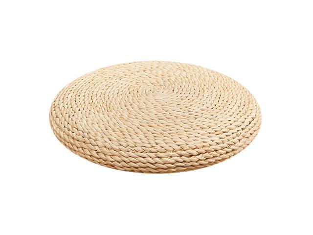 1PC 30x30cm Straw Braid Cushion Round Handmade Weaving Cushion Tatami Windowsill Cushion Yoga Meditating Mat