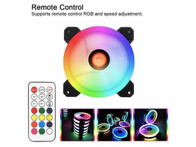1 Fan Computer Case Fan 120mm RGB Colorful PC CPU Cooling Fan Cooler Silent High Airflow with RGB Controller