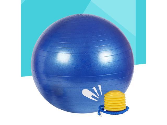 75cm Professional Exercise Anti Burst Stability and Yoga Ball for Fitness Balance Gym Workouts Pump Included (Dark Blue)