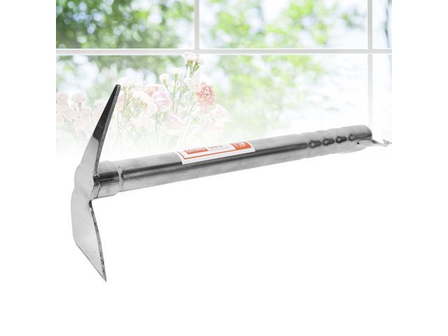 Household Stainless Steel Handle Garden Pickaxe Double Use Hoe Yard Planting Tool
