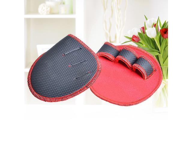 1 Pair Unisex Weight Lifting Training Gloves Women Men Fitness Sports Gymnastics Grips Hand Palm Protector (Red)