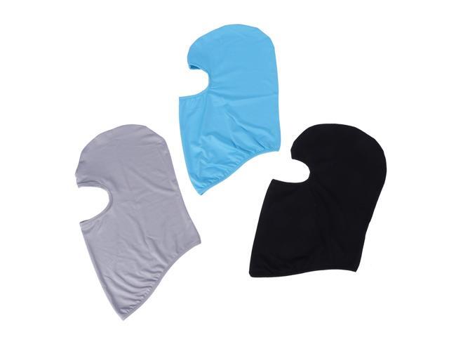 3 PCS Windproof UV Protection Face Mask Breathable Unisex Hood Mask Motorcycle Cycling Full Face Hat for Men Women Outdoor Activities (Black)